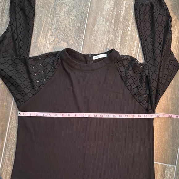 Black Long Sleeve Tie Front Sweatshirt - Picture 6 of 7